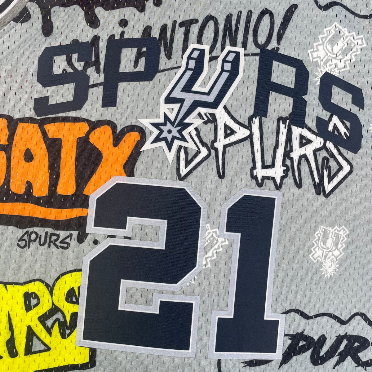 Camisa NBA San Antonio Spurs Retrô Cinza