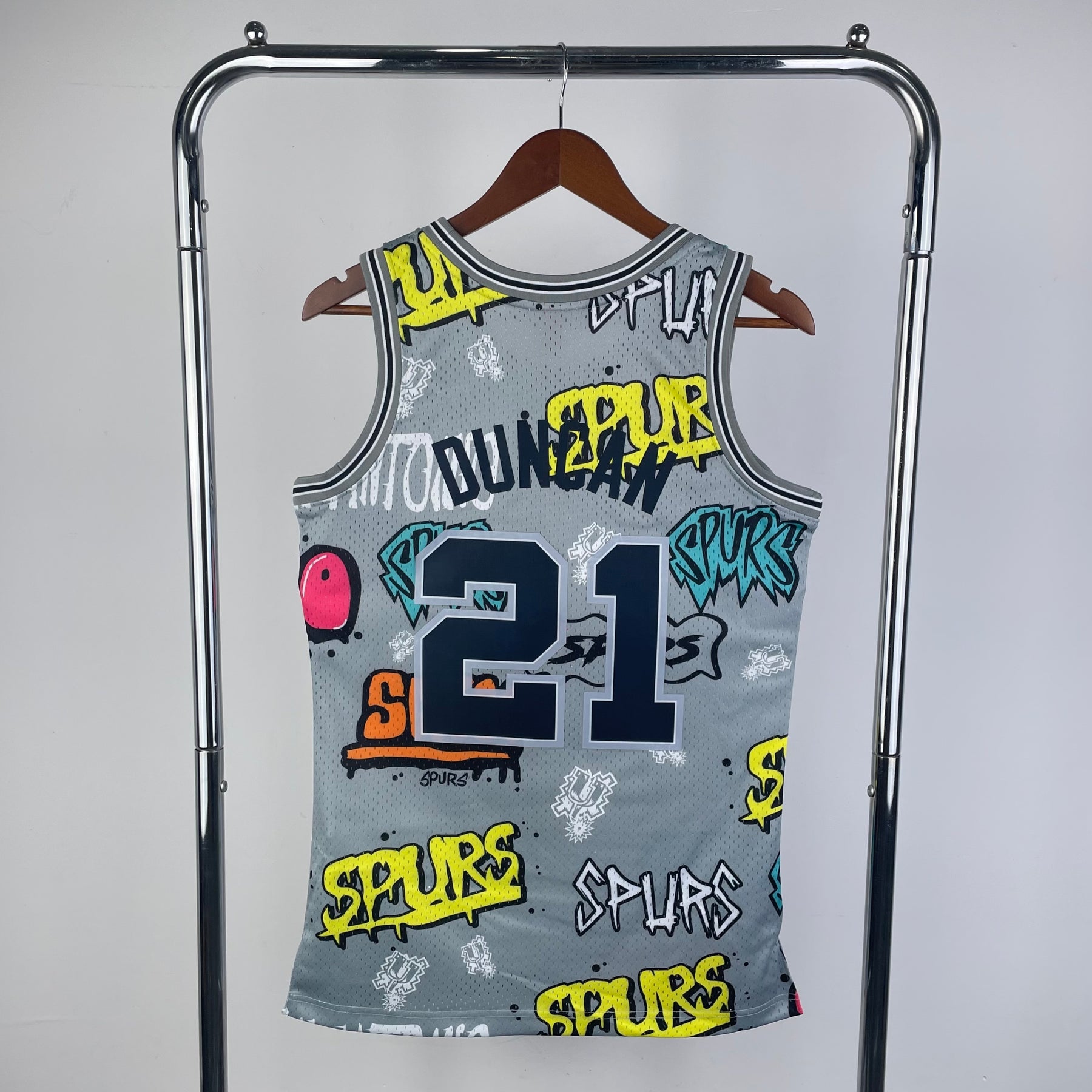 Camisa NBA San Antonio Spurs Retrô Cinza