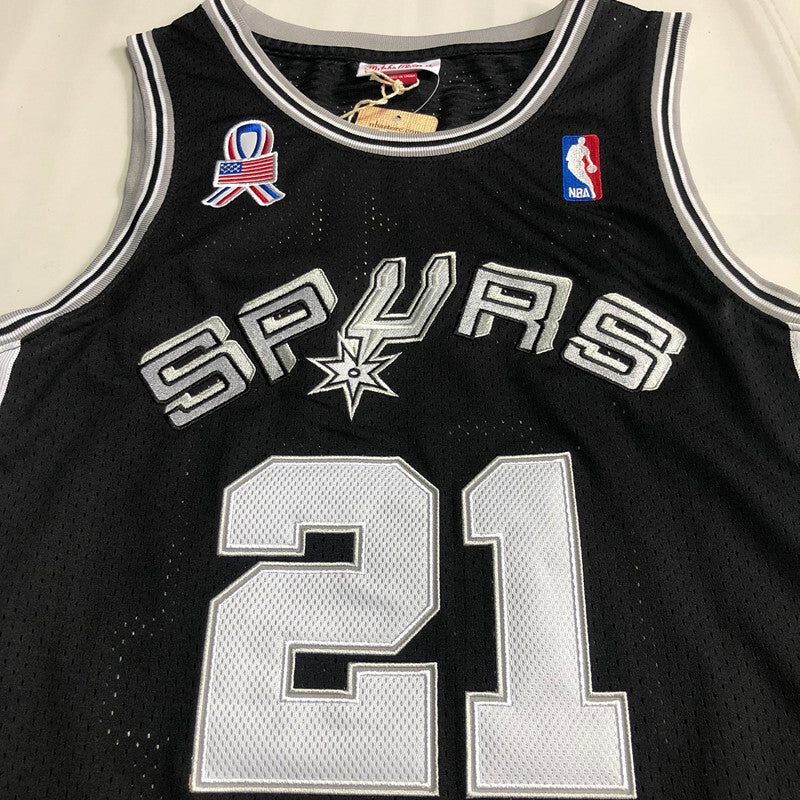 Camisa NBA San Antonio Spurs Retrô Bordada Preta