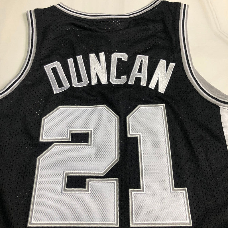 Camisa NBA San Antonio Spurs Retrô Bordada Preta