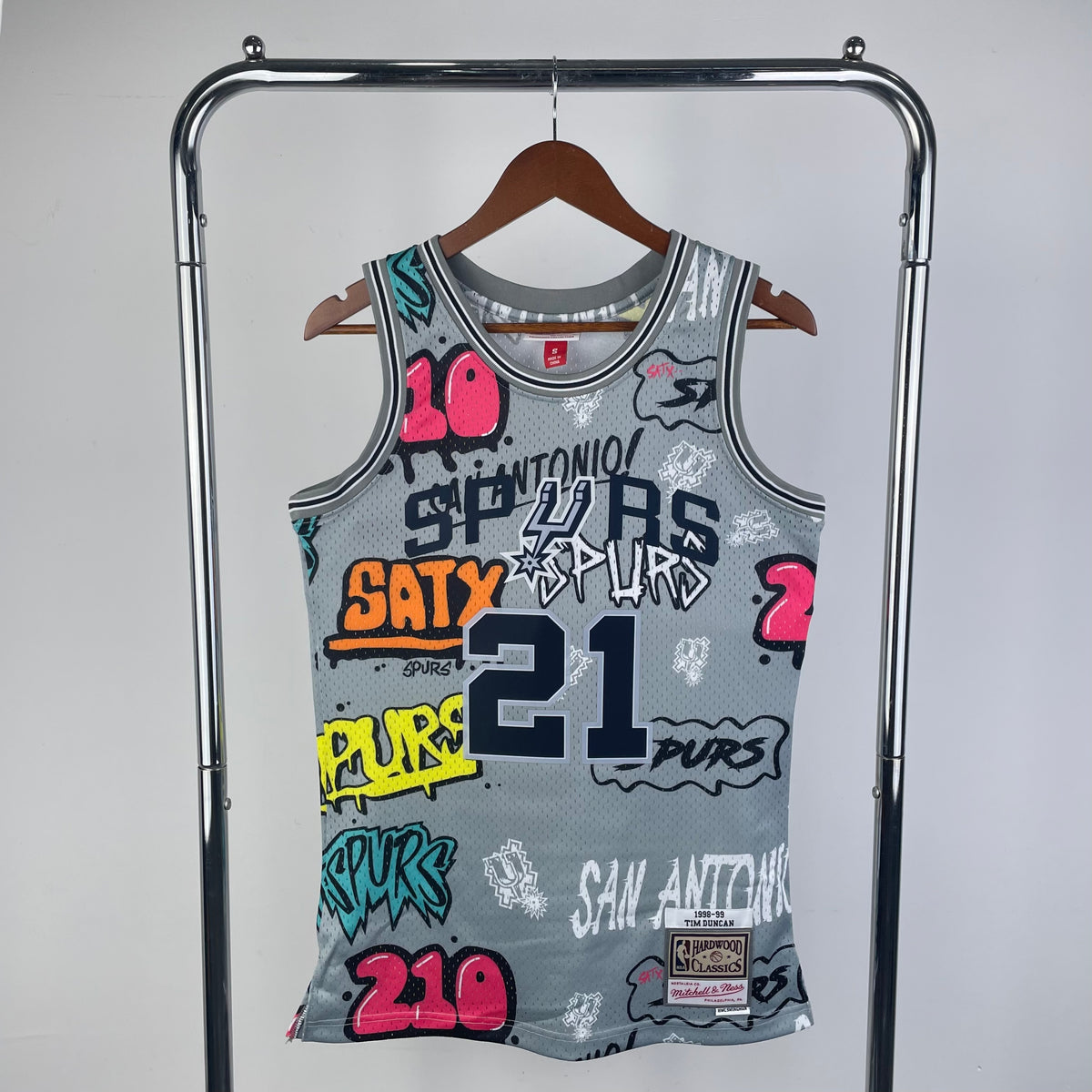 Camisa NBA San Antonio Spurs Retrô Cinza