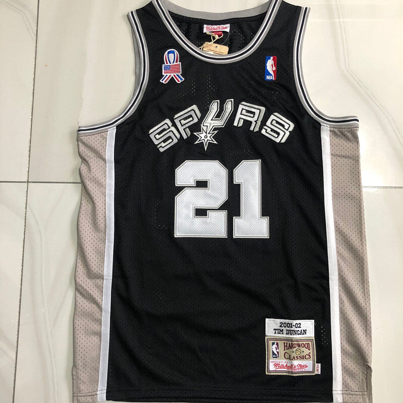 Camisa NBA San Antonio Spurs Retrô Bordada Preta