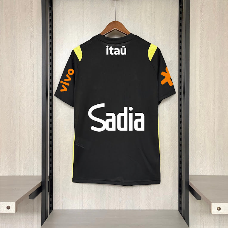 Camisa Seleção Brasil Treino C/ Patrocínios 2026 Torcedor Jordan Masculina - Preta