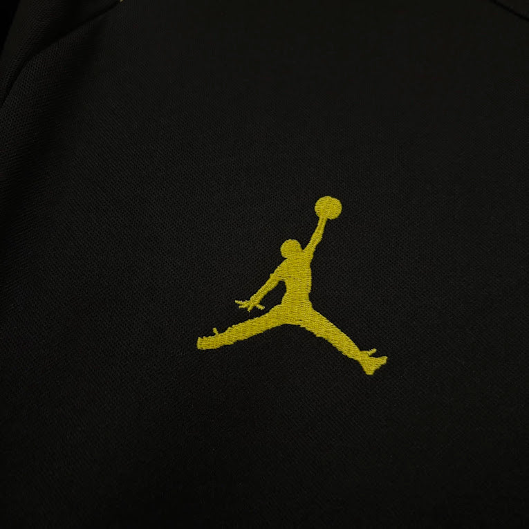 Camisa Seleção Brasil Treino C/ Patrocínios 2026 Torcedor Jordan Masculina - Preta