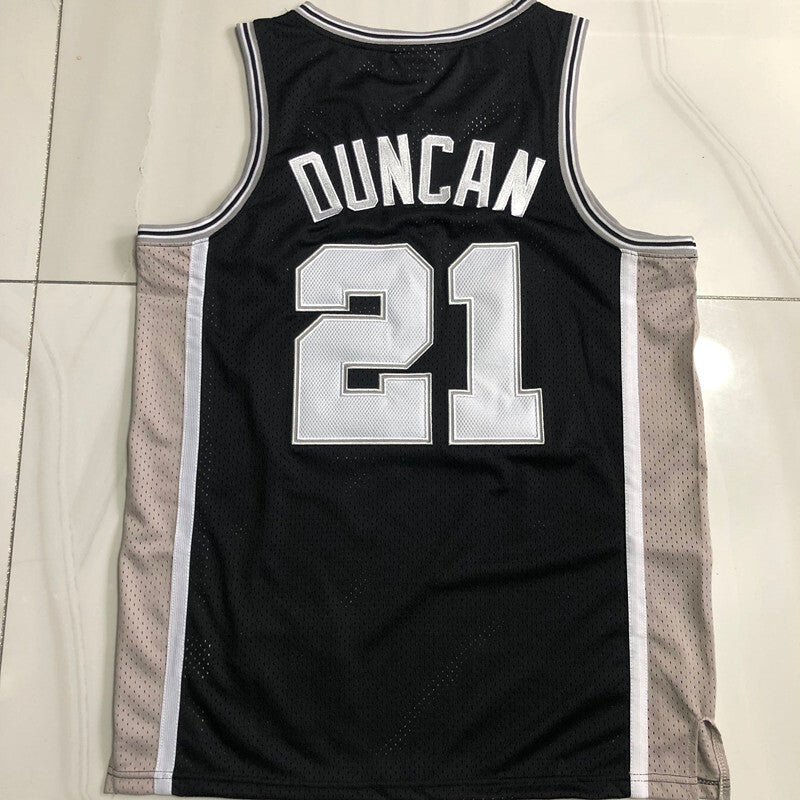 Camisa NBA San Antonio Spurs Retrô Bordada Preta