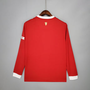 Camisa Manga Longa Manchester United 21/22 Adidas - Vermelho
