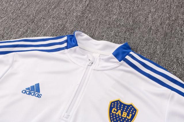 Conjunto Inverno Boca Juniors Branco Adidas - Com Ziper