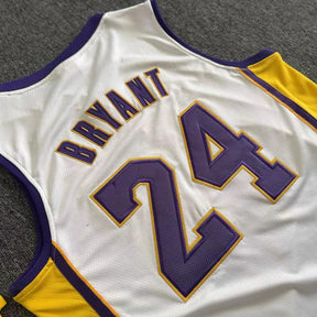 Regata Los Angeles Lakers Retrô Bordada Branca