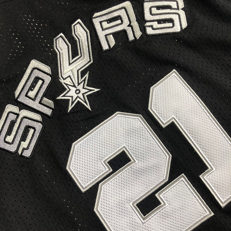 Camisa NBA San Antonio Spurs Retrô Bordada Preta