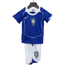 Kit Conjunto Camisa e Shorts Infantil Brasil 2004 Total 90 Azul