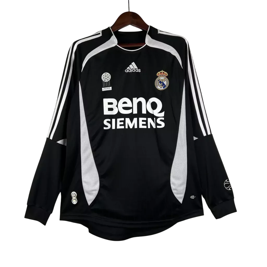Camisa Real Madrid Manga Longa Third Retrô 2006/07 - Torcedor Adidas Masculino - Preto