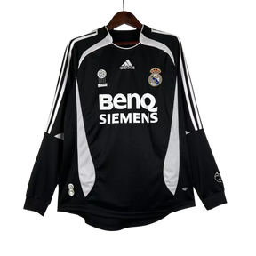Camisa Real Madrid Manga Longa Third Retrô 2006/07 - Torcedor Adidas Masculino - Preto